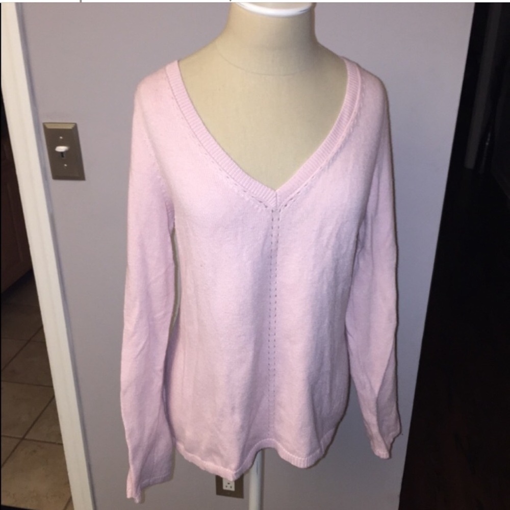 White house black market soft pink sweater